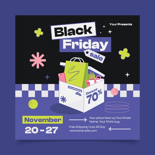 Black Friday social media post template