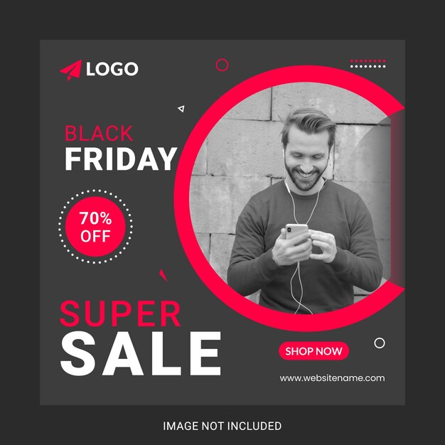 Vector black friday social media sale post template