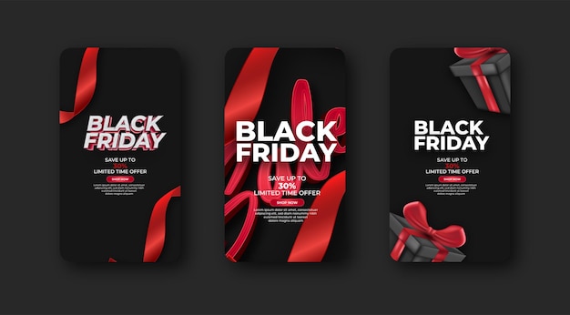 Black friday social media stories template