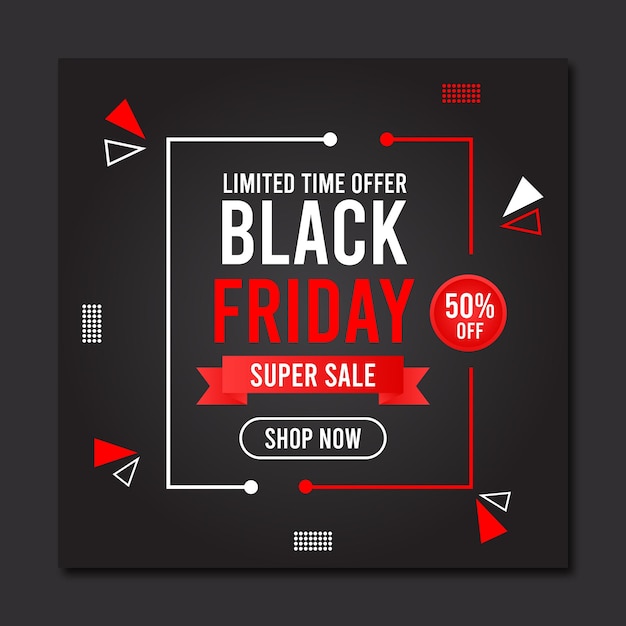 Vector black friday social media template