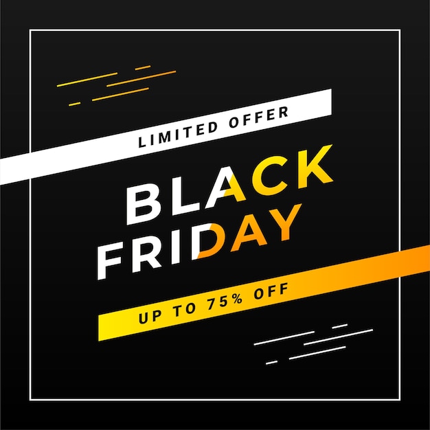 Black friday square banner