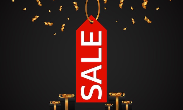 Black Friday Super Sale Banner poster on dark background podium for sale