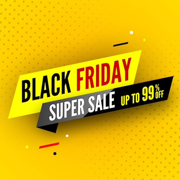 Black friday super sale banner.