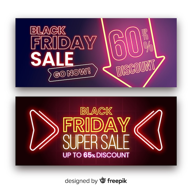 Black friday super sale banners