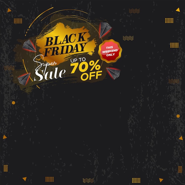 Black Friday Super Sale black friday sale web banner black friday sale post super sale banner template design big sale promotion discount sale banner Design template for Black Friday sale banner