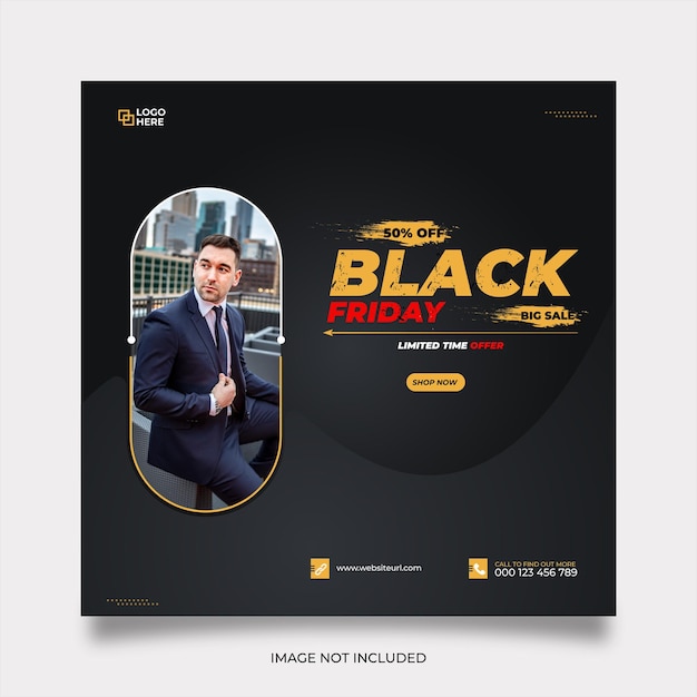 Black friday super sale facebook and social media cover template