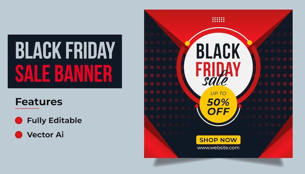 Black Friday super sale Social Media post template design and web facebook instagram post template