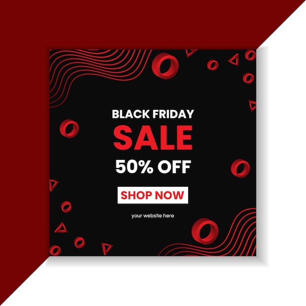 Black friday super sale social media post template