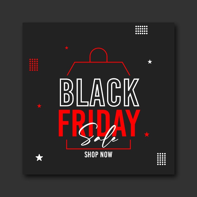 Black Friday Super sale social media template