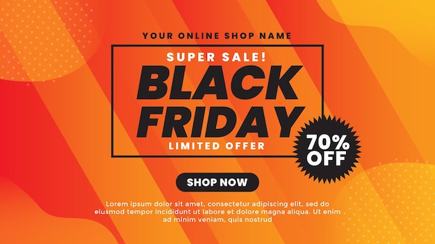 Black Friday Super Sale yellow background design