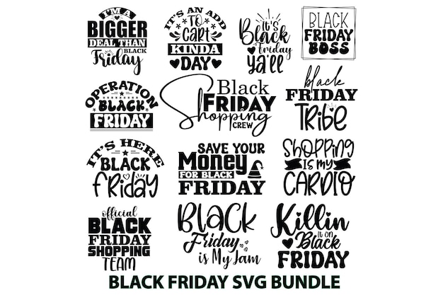 Vector black friday svg bundle file