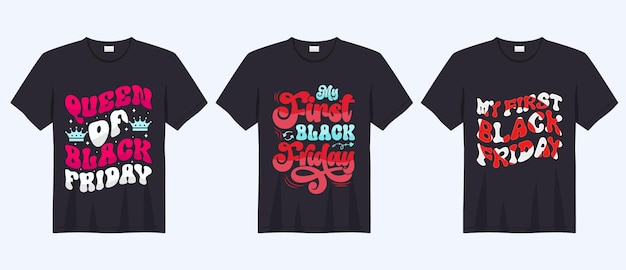 Black Friday T-shirt Design Bundle vector