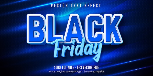 Black friday text, editable text effect