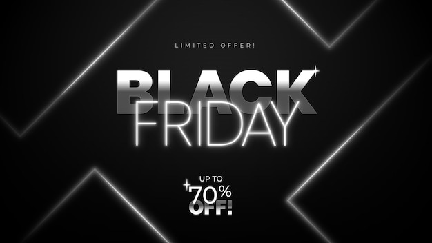 Black friday text effect banner