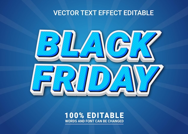 Black Friday Text Effect Editable Vector