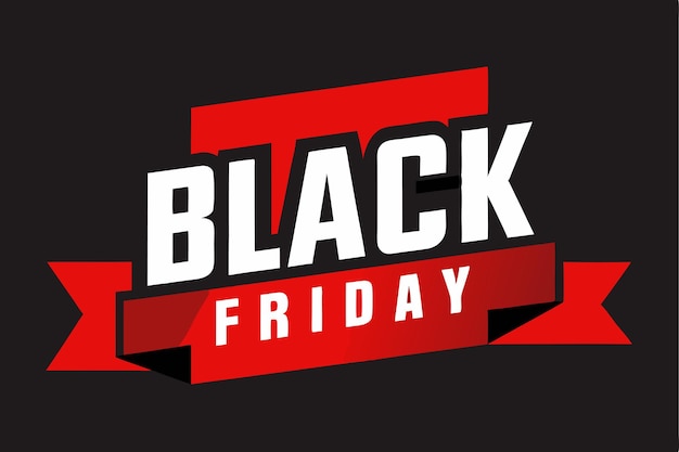 Black Friday Typography Banner Design Stylish Text Artwork