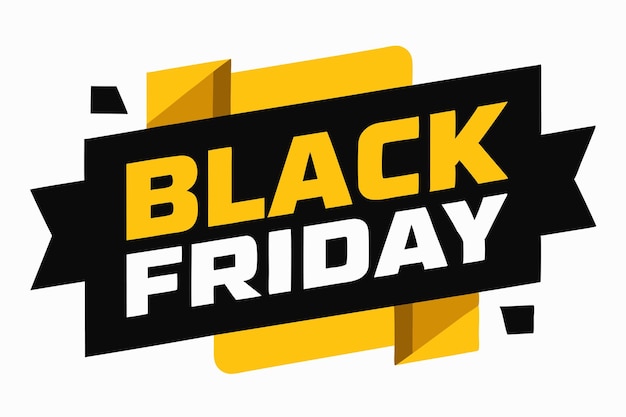 Black Friday Typography Banner Design Stylish Text Artwork