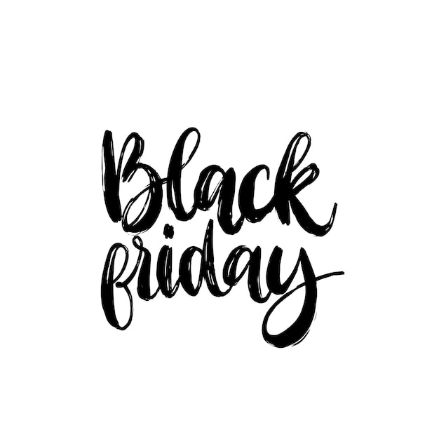 Black Friday, vector handwritten phrase. Calligraphy for sales poster, discount card etc. Lettering illustration for label or sticker.