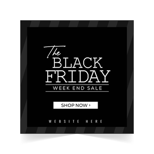 Black Friday Week End Sale Offer Banner Poster Design Template