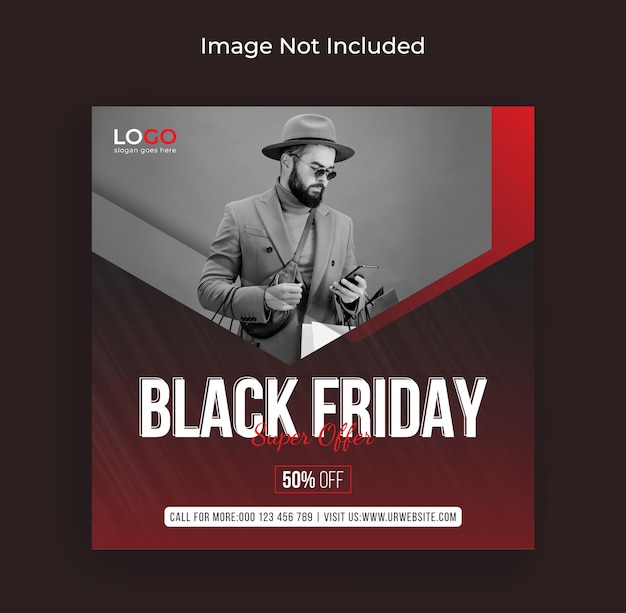 Black Friday weekend sale Social media Banner instagram post and web banner premium vector