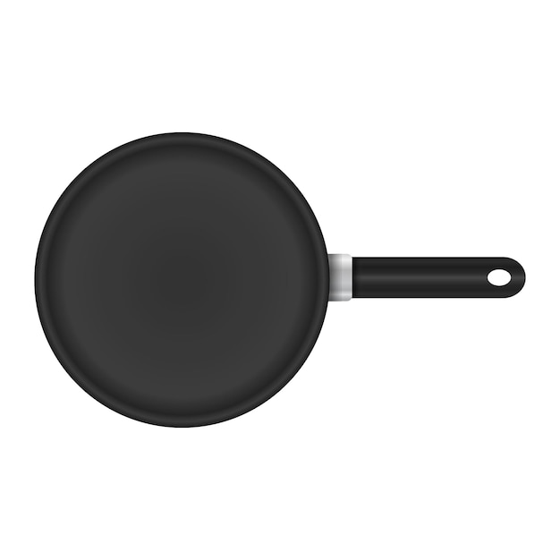 Black fry pan illustration isolated