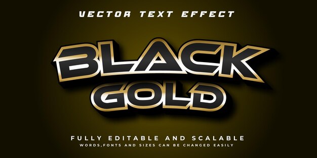 black gold 3d text effect