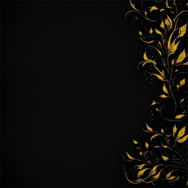 Vector black and gold background with a gold pattern on it