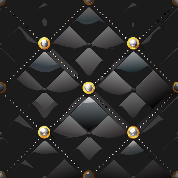 Vector a black and gold background with a pattern of black and gold circles and a black background