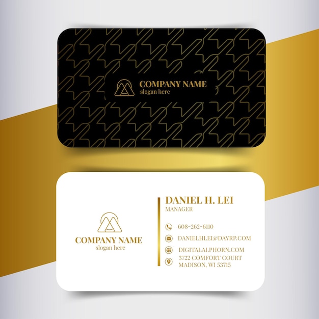 Black gold business card