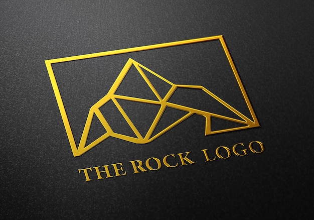 Vector a black and gold logo for the rock logo