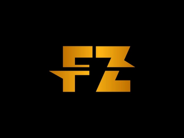 A black and gold logo with the letter f in yellow letters