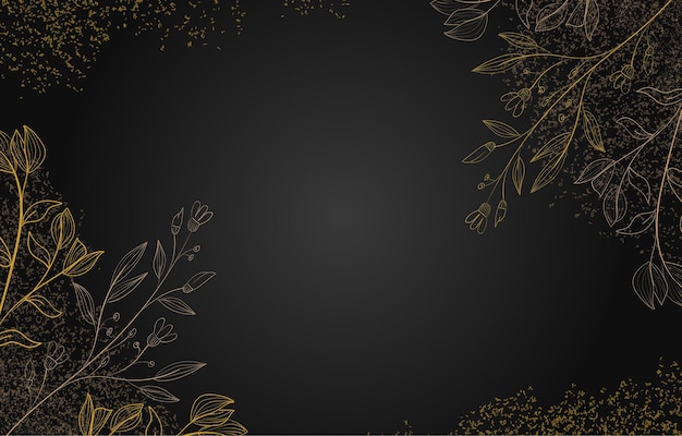 black and gold luxury handdrawn background