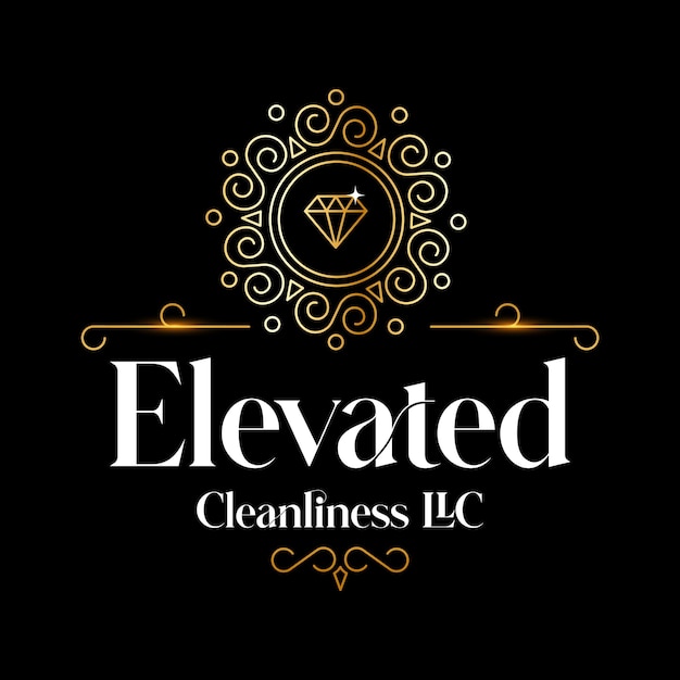 a black and gold sign that says elevated