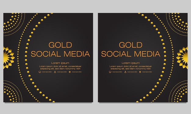 Black gold social media post template