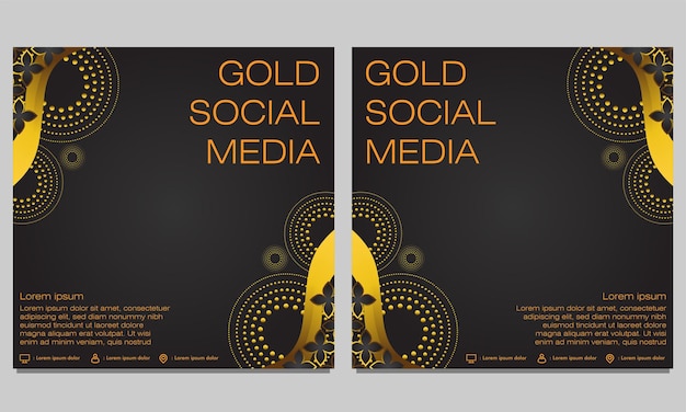 Black gold social media post template