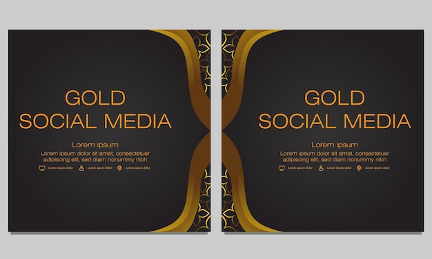 Black gold social media post template