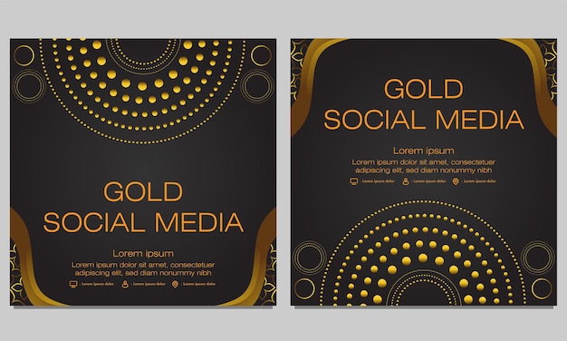 Black gold social media post template