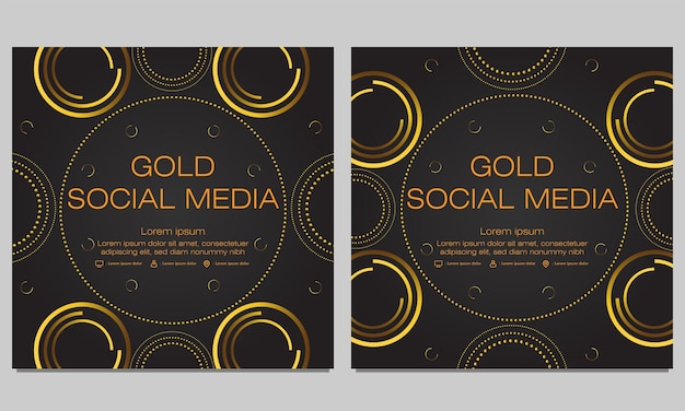 Black gold social media post template