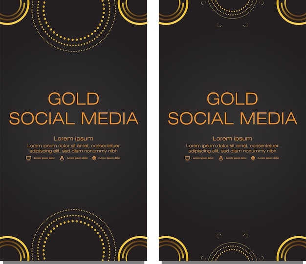 Black gold social media story template