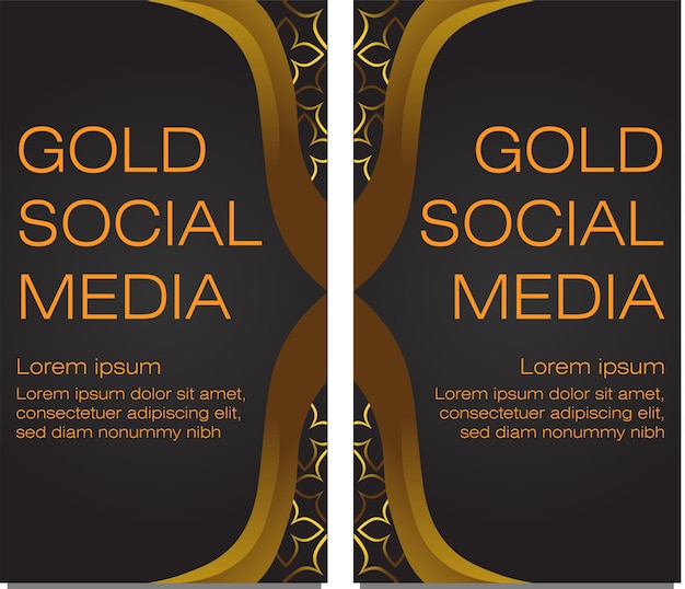 Black gold social media story template