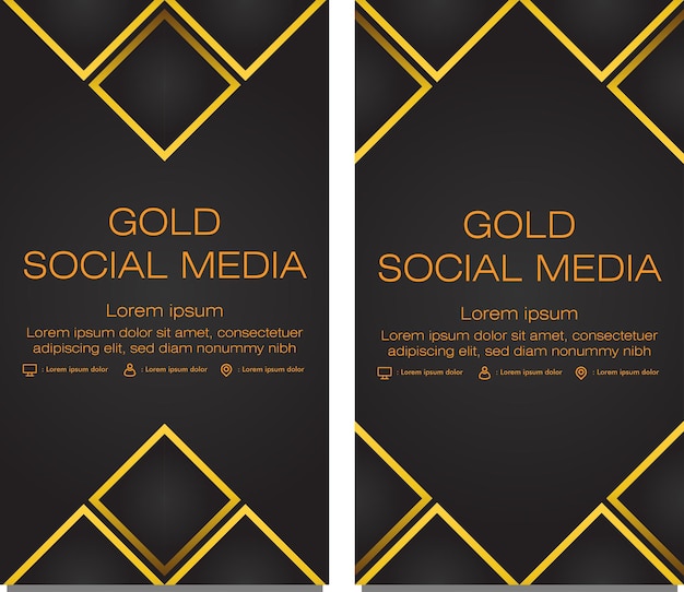 Black gold social media story template