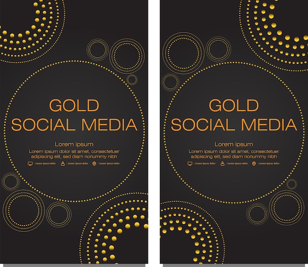 Black gold social media story template