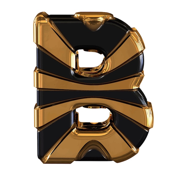 Black and Gold symbol letter b