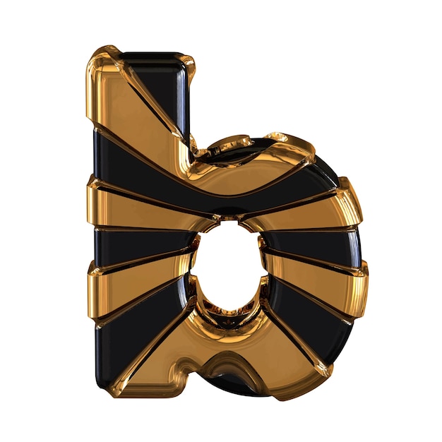 Black and Gold symbol letter b