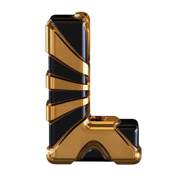 Black and Gold symbol letter l