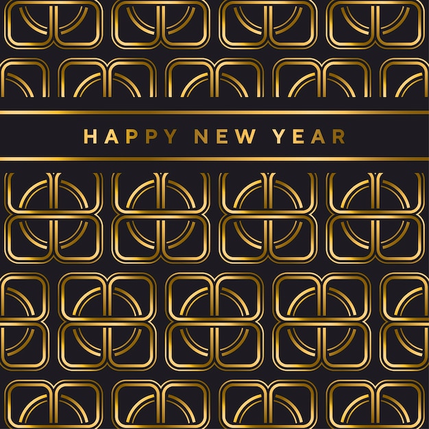 black and gold vector seamless pattern in ar deco style. 