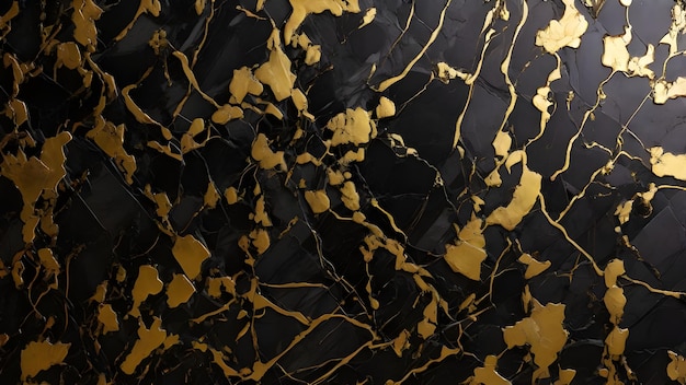 Vector a black and gold wall with a gold textured surface