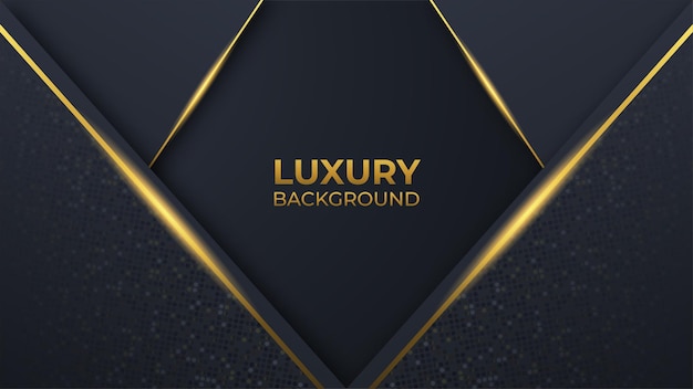 Black and golden luxury background editable vector image