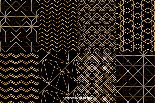 Black and golden pattern collection