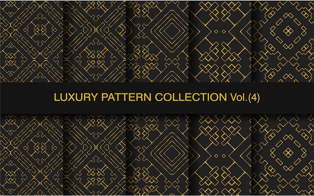 Black and golden pattern collection